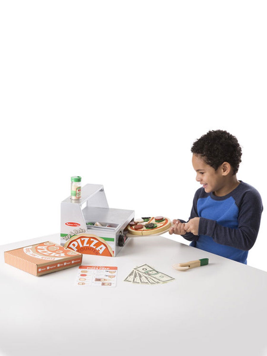 Melissa Doug Top Bake Pizza Counter Grey Central Online